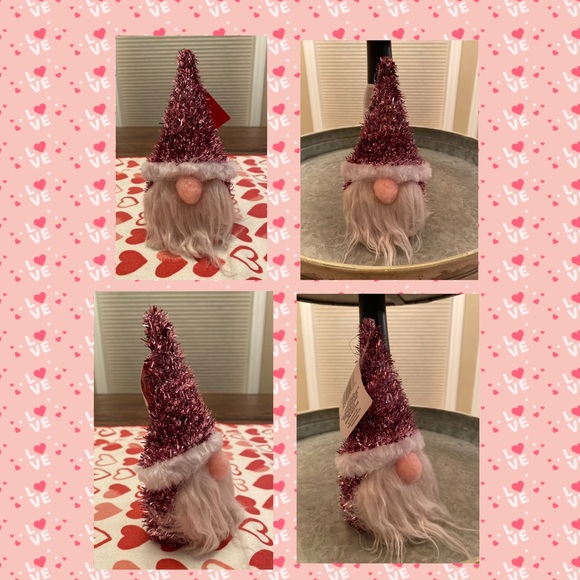 Valentine's Day Tinsel Decor Set of 5: Gnome, Sloth, Dog, Unicorn & Dinosaur - Picture 4 of 12